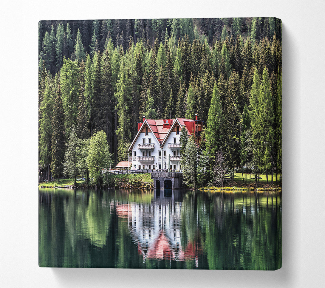  A Canvas Print of Emerald Lake Retreat Canvas Print