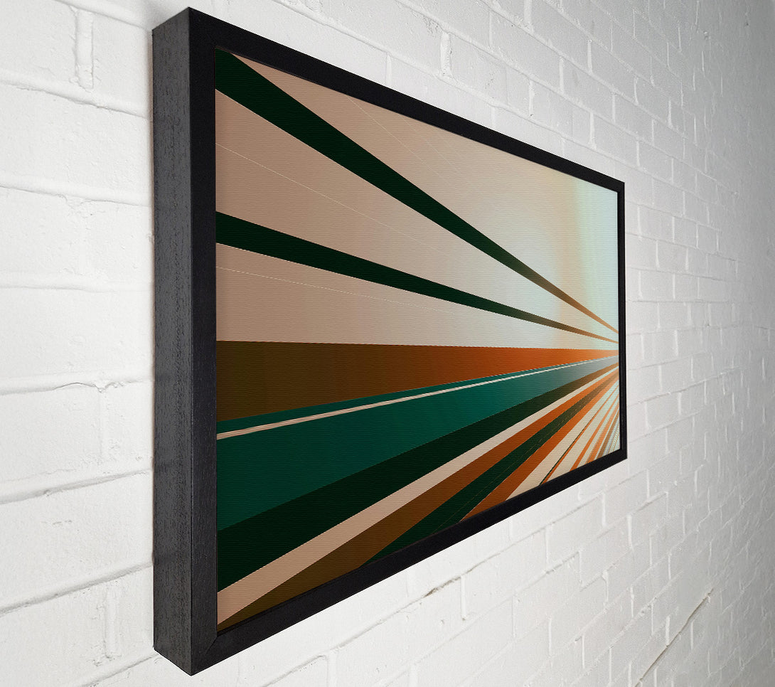  A Canvas Print of Teal And Rust Perspective Canvas Print