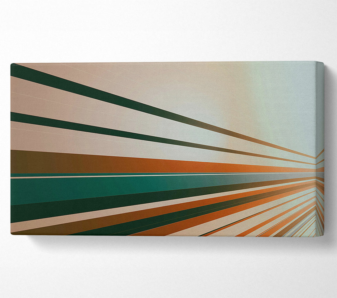  A Canvas Print of Teal And Rust Perspective Canvas Print