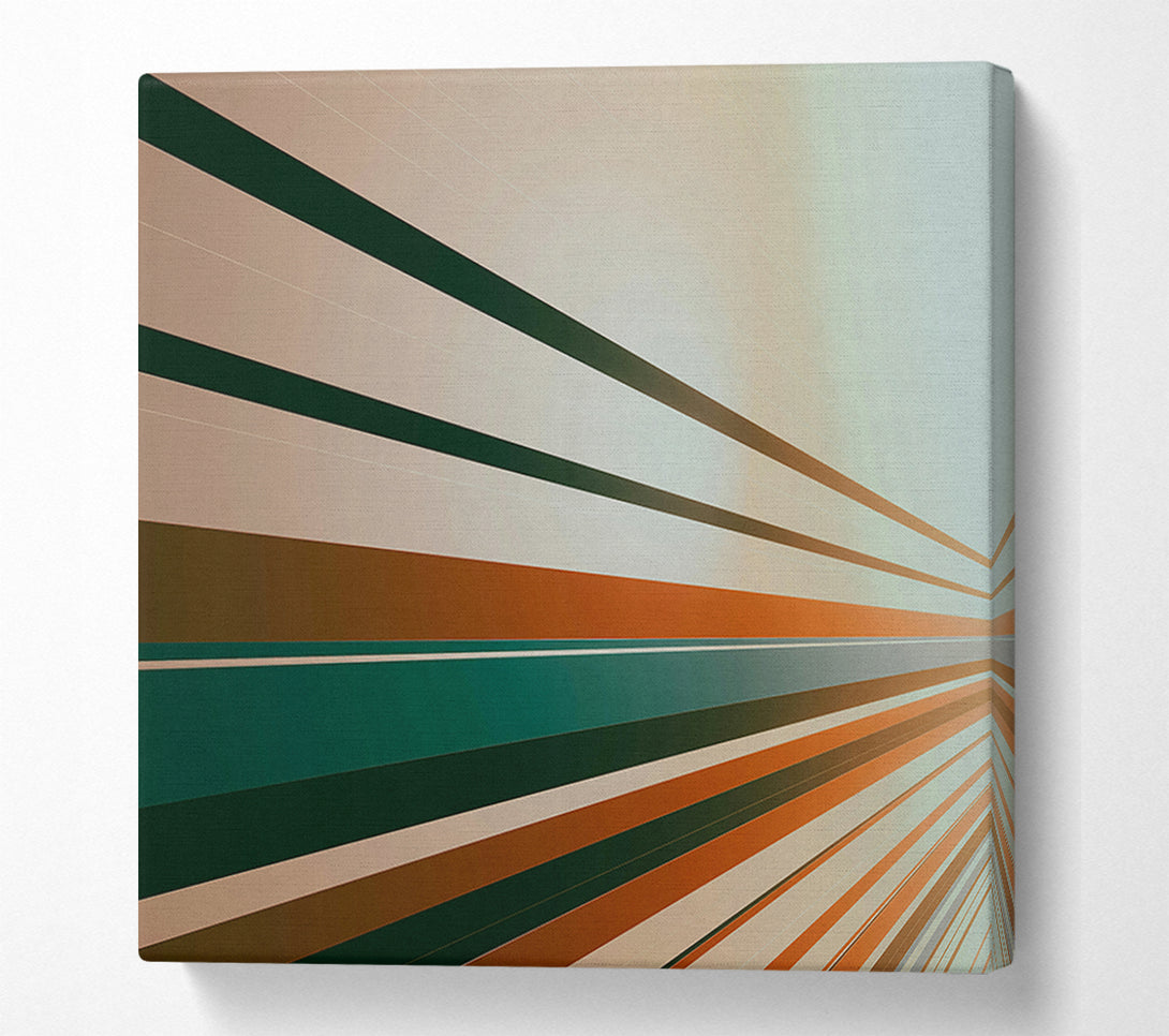  A Canvas Print of Teal And Rust Perspective Canvas Print