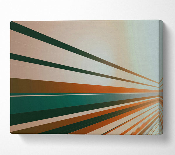  A Canvas Print of Teal And Rust Perspective Canvas Print