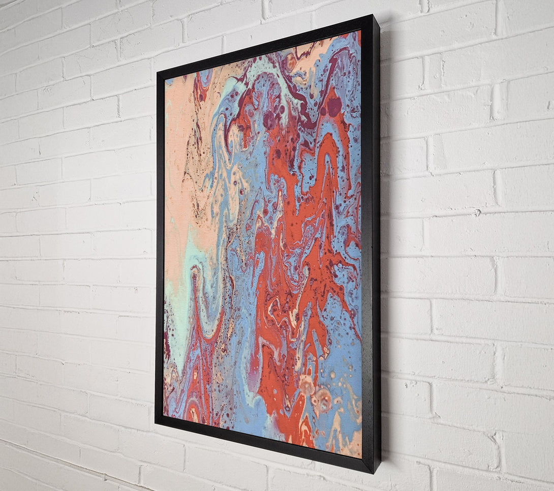  A Canvas Print of Crimson Swirls And Hues Canvas Wall Art