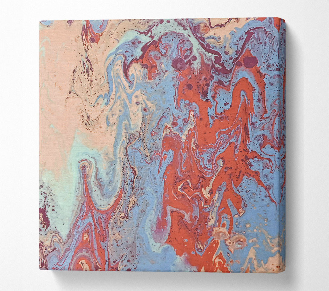  A Canvas Print of Crimson Swirls And Hues Canvas Wall Art
