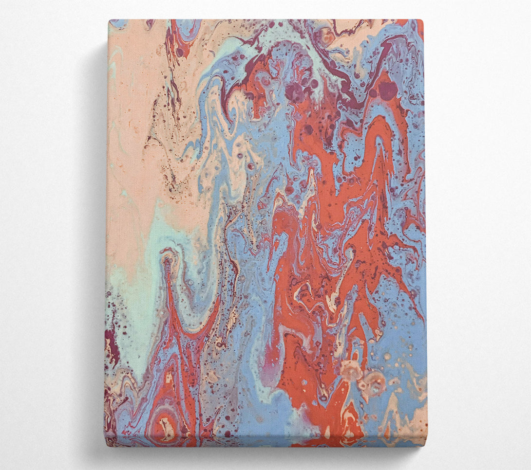  A Canvas Print of Crimson Swirls And Hues Canvas Wall Art
