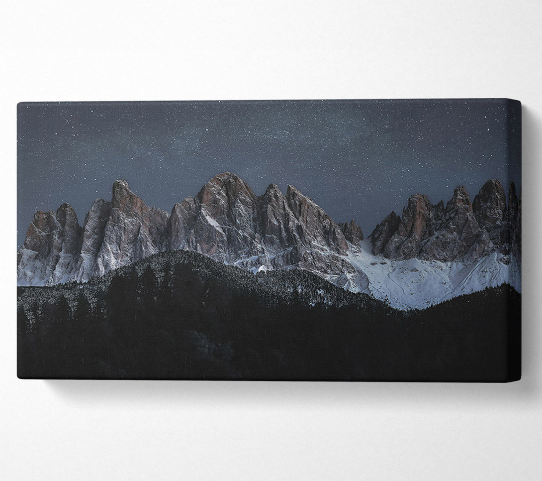  A Canvas Print of Blue Night Peaks Canvas Art