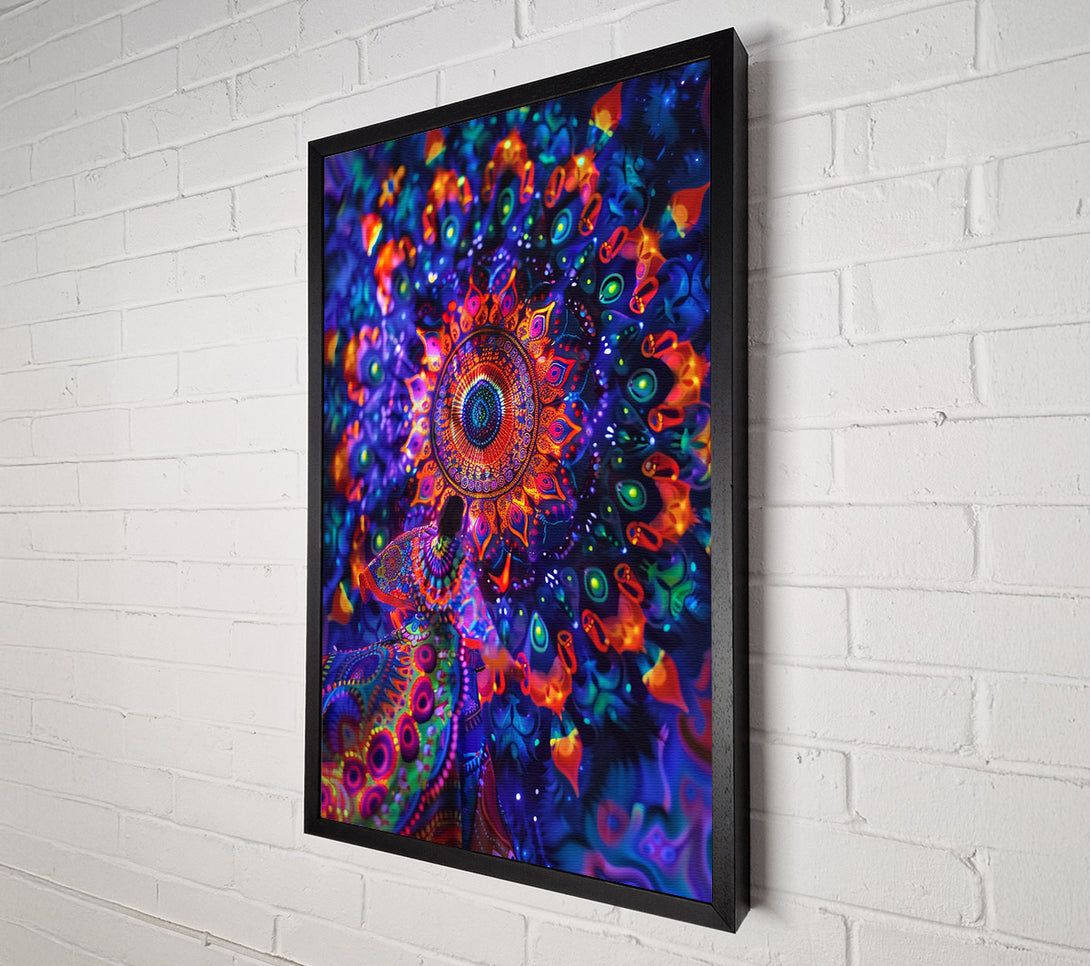  A Canvas Print of Orange Cosmic Dance Canvas Wall Art