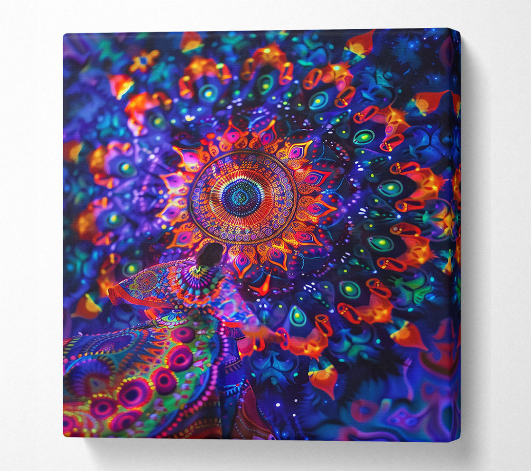  A Canvas Print of Orange Cosmic Dance Canvas Wall Art