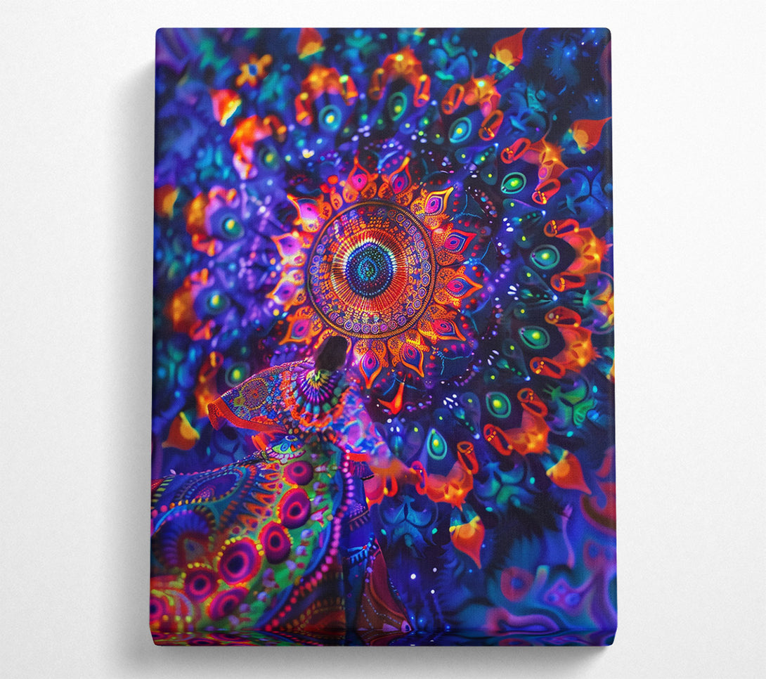  A Canvas Print of Orange Cosmic Dance Canvas Wall Art