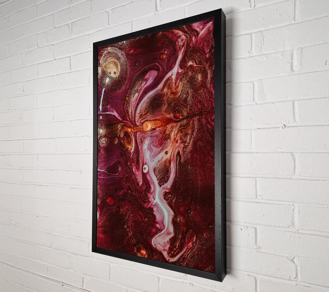  A Canvas Print of Crimson Swirls Of Gold Canvas Wall Art