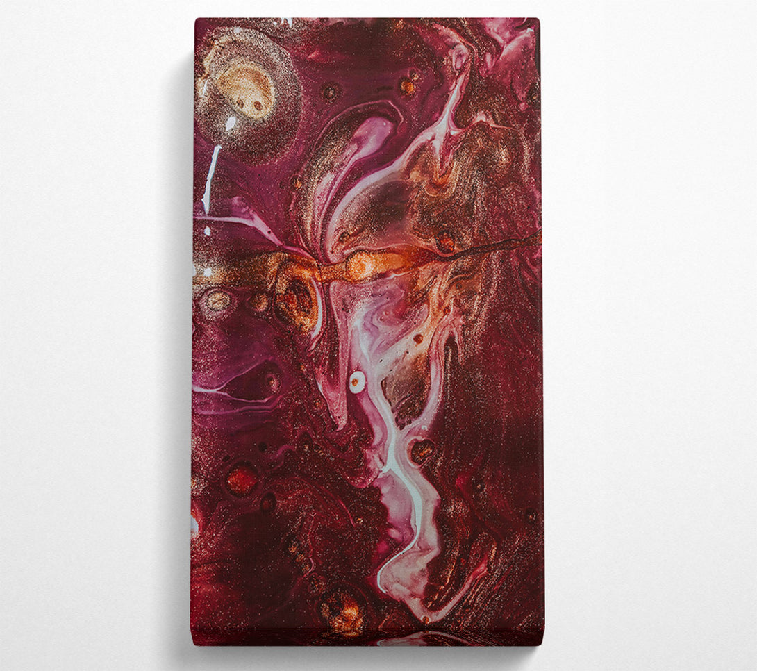  A Canvas Print of Crimson Swirls Of Gold Canvas Wall Art