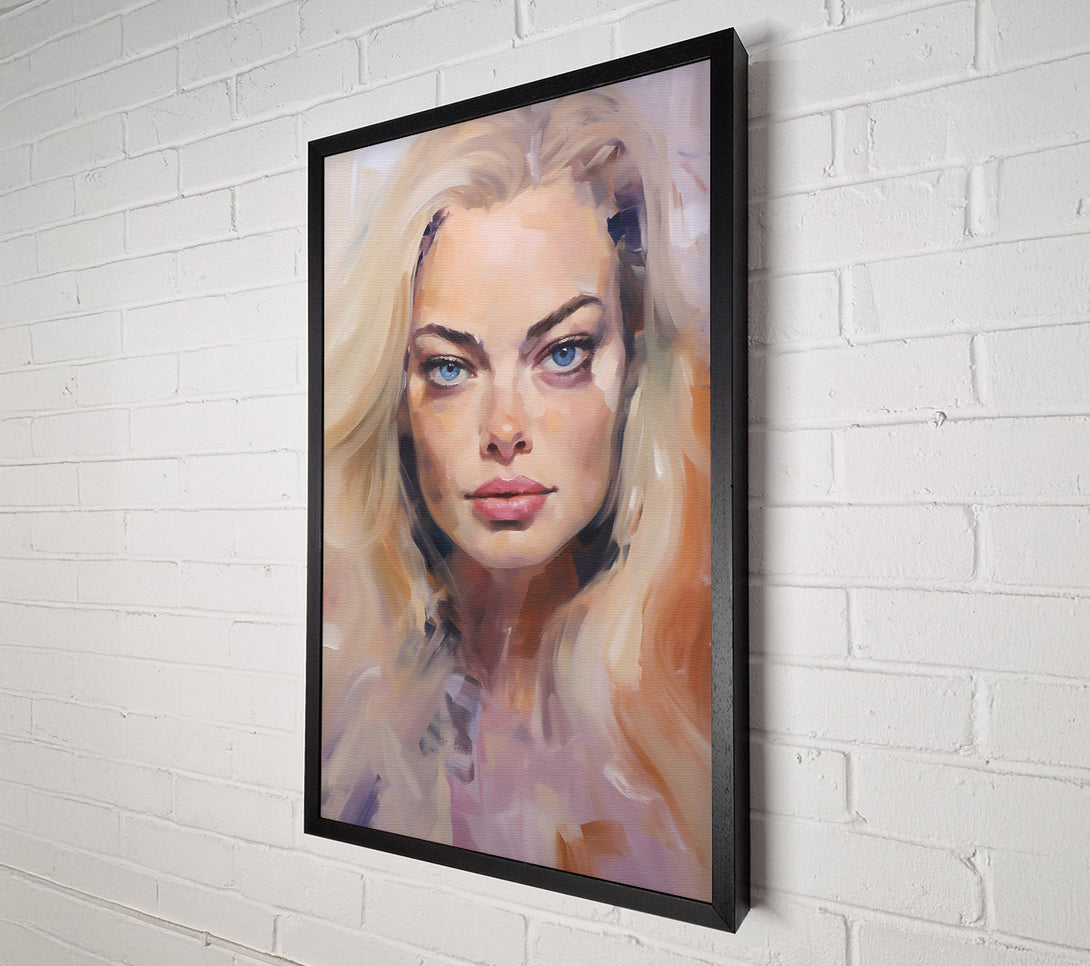  A Canvas Print of Blue Eyes, Golden Glow. Canvas Art
