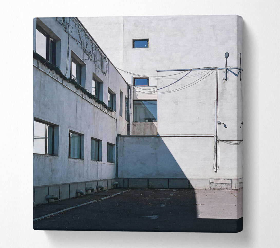  A Canvas Print of Grey Concrete Shadows Canvas Print