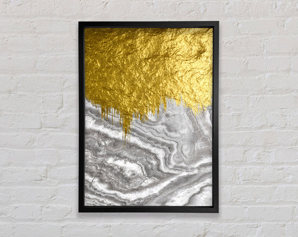 Gold Marble Framed Print