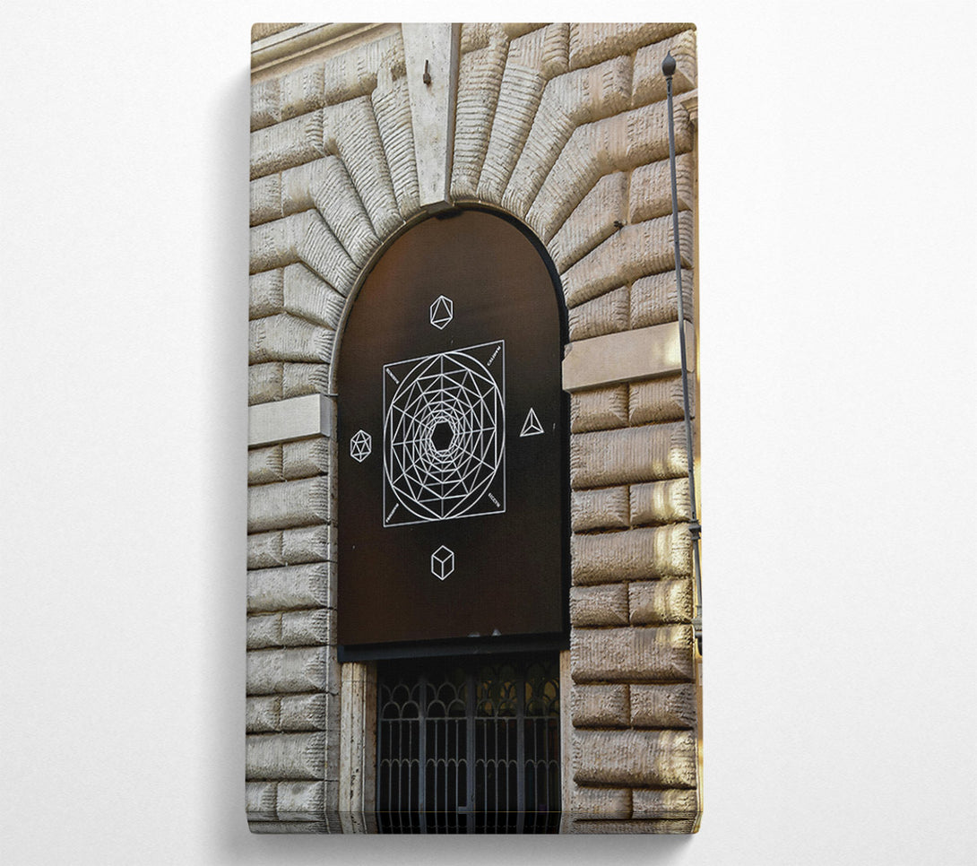  A Canvas Print of Black Geometric Arcs Canvas Art