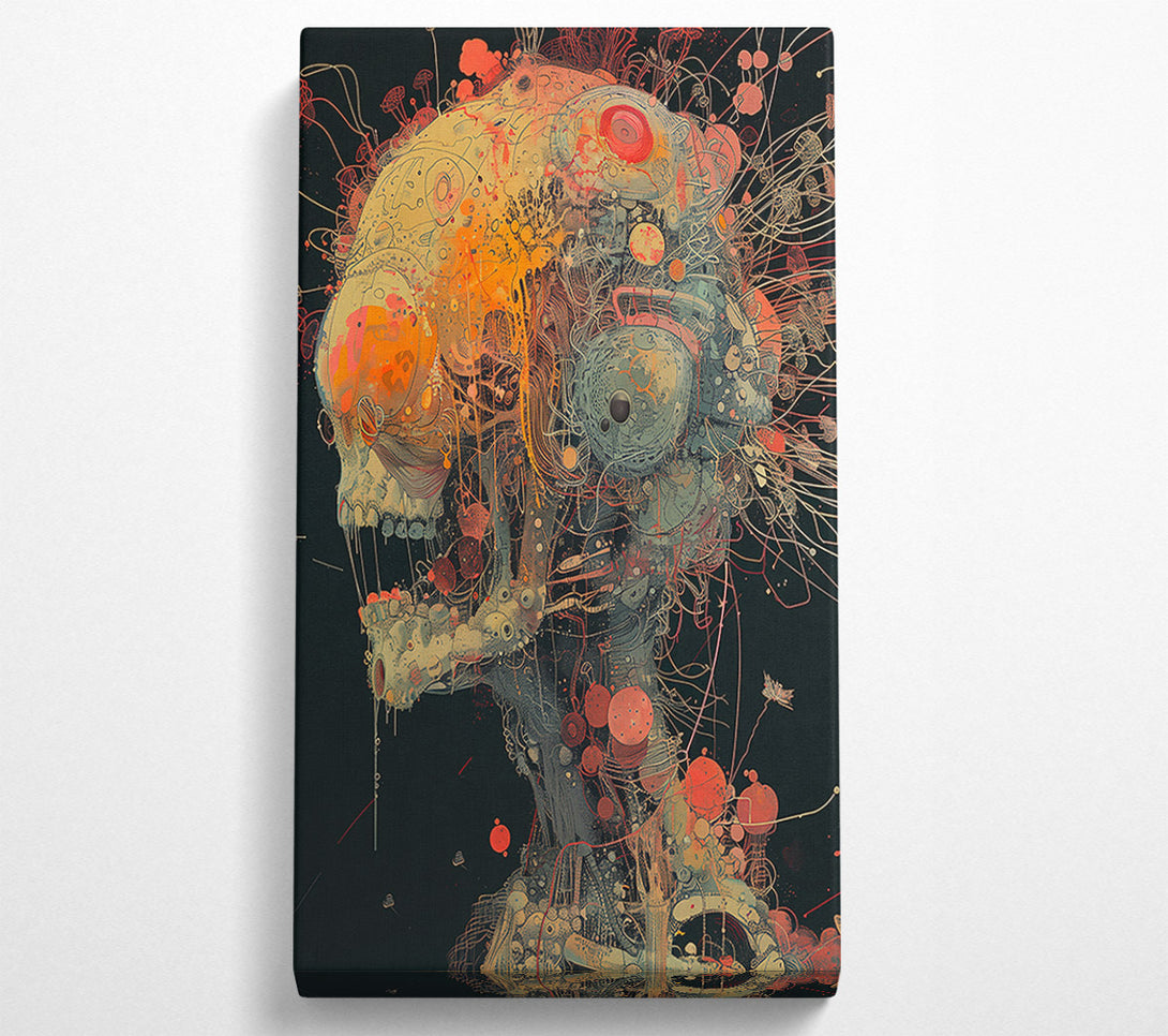  A Canvas Print of Crimson Tangled Form Canvas Wall Art