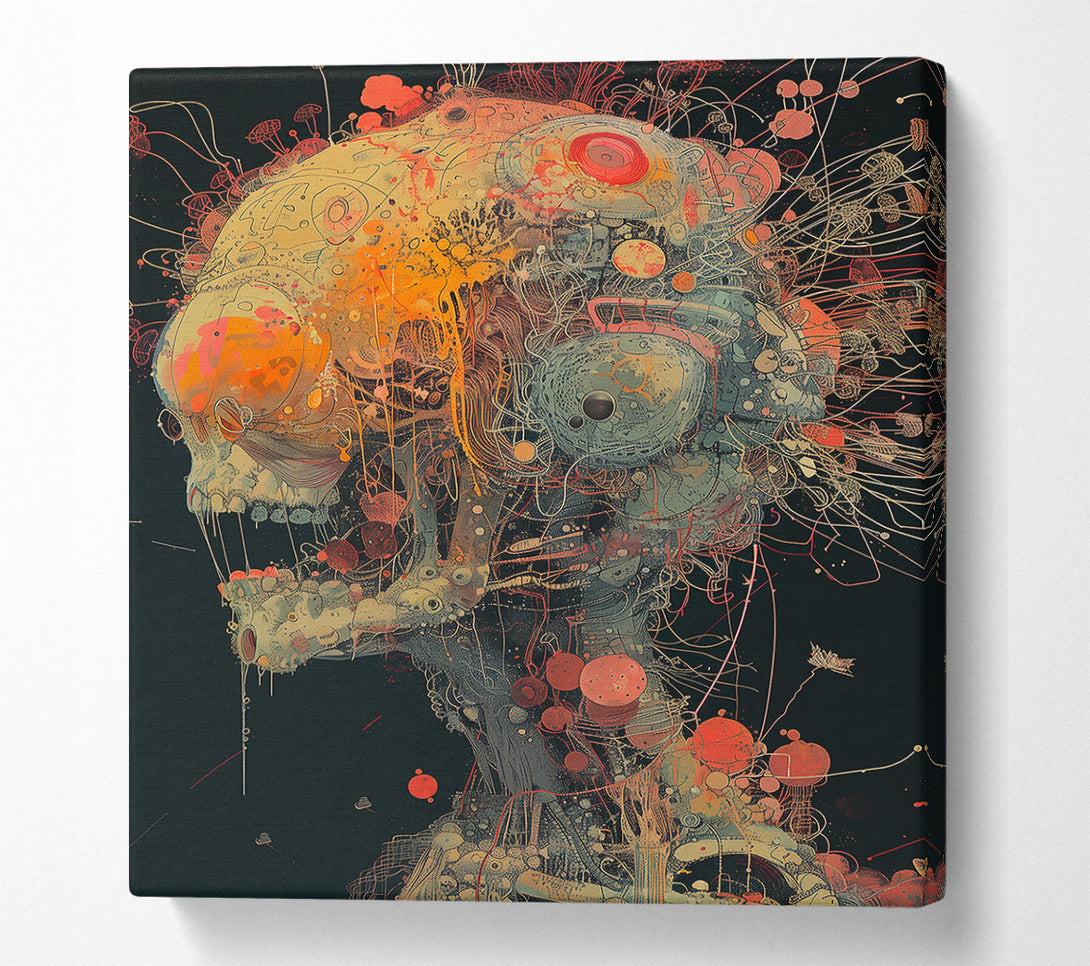  A Canvas Print of Crimson Tangled Form Canvas Wall Art