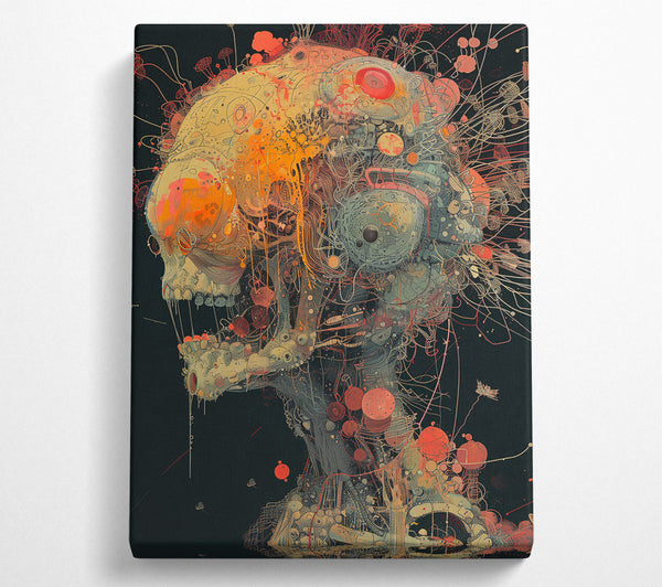  A Canvas Print of Crimson Tangled Form Canvas Wall Art