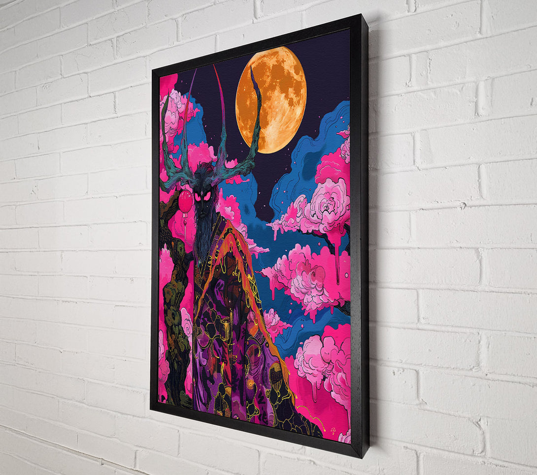  A Canvas Print of Crimson Moon Ritual Canvas Print