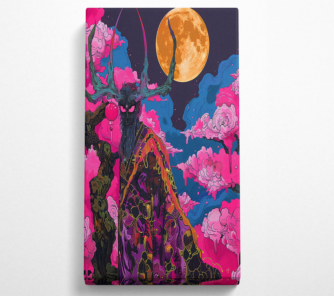  A Canvas Print of Crimson Moon Ritual Canvas Print