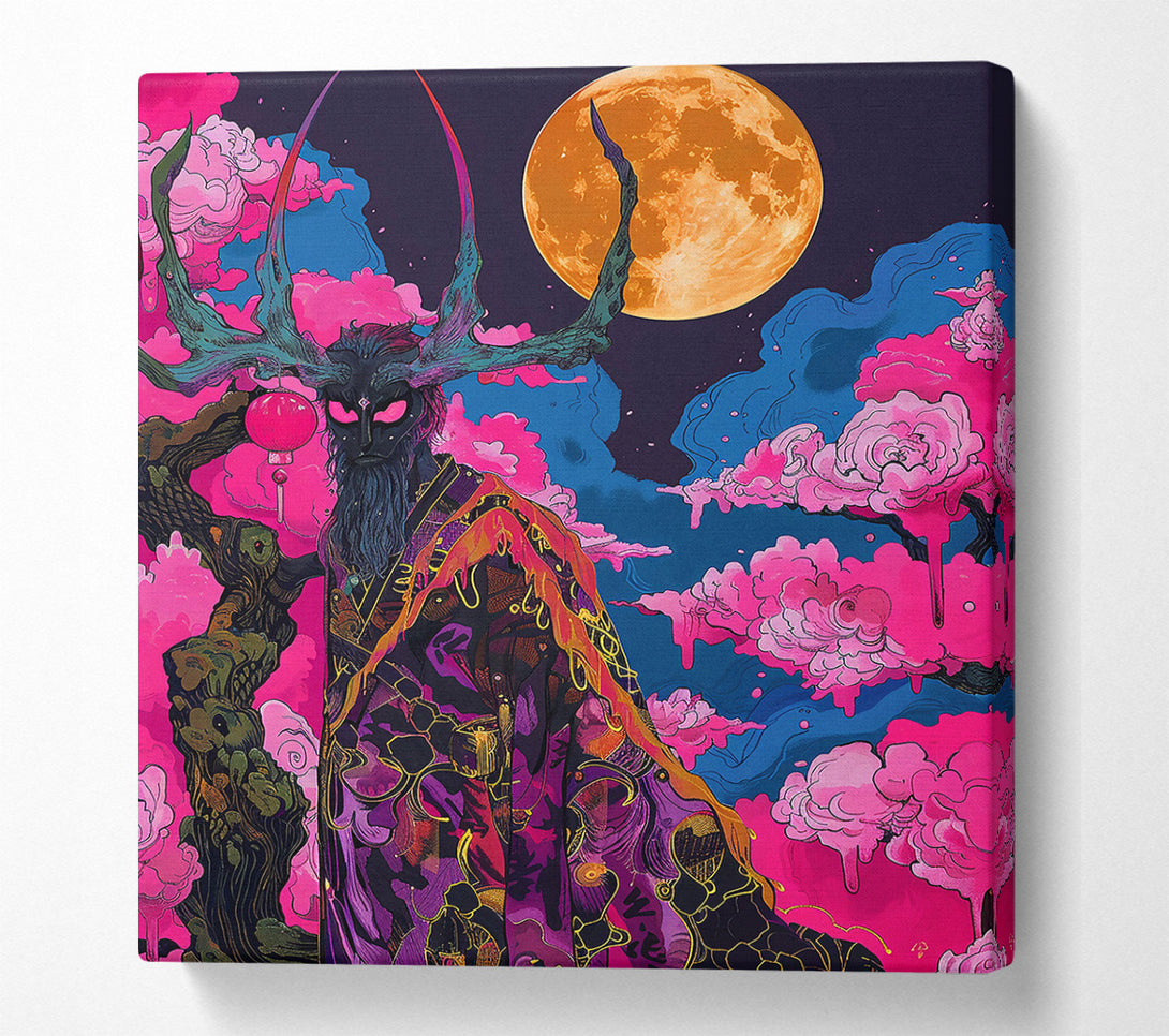  A Canvas Print of Crimson Moon Ritual Canvas Print