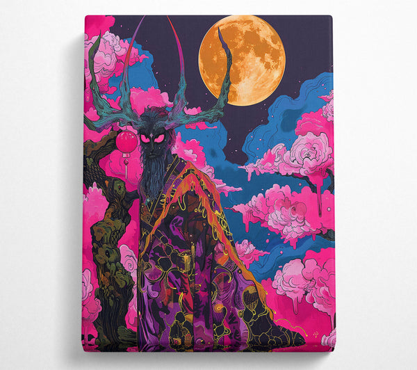  A Canvas Print of Crimson Moon Ritual Canvas Print