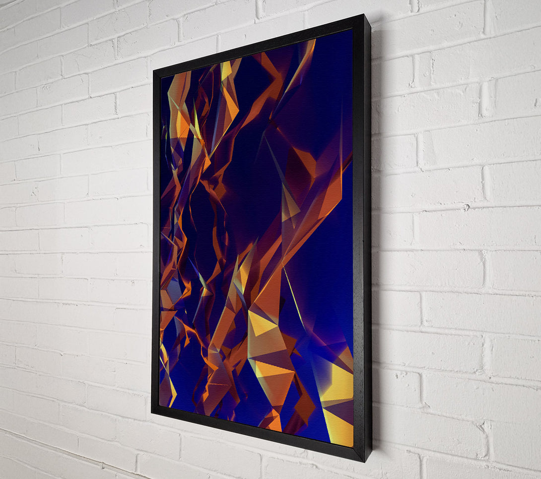  A Canvas Print of Amber Abstract Geometry Canvas Wall Art