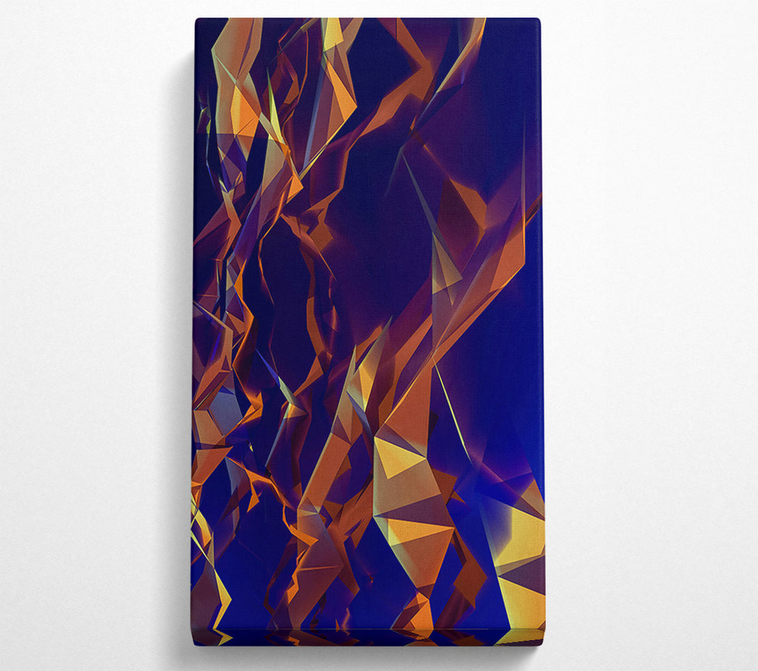  A Canvas Print of Amber Abstract Geometry Canvas Wall Art