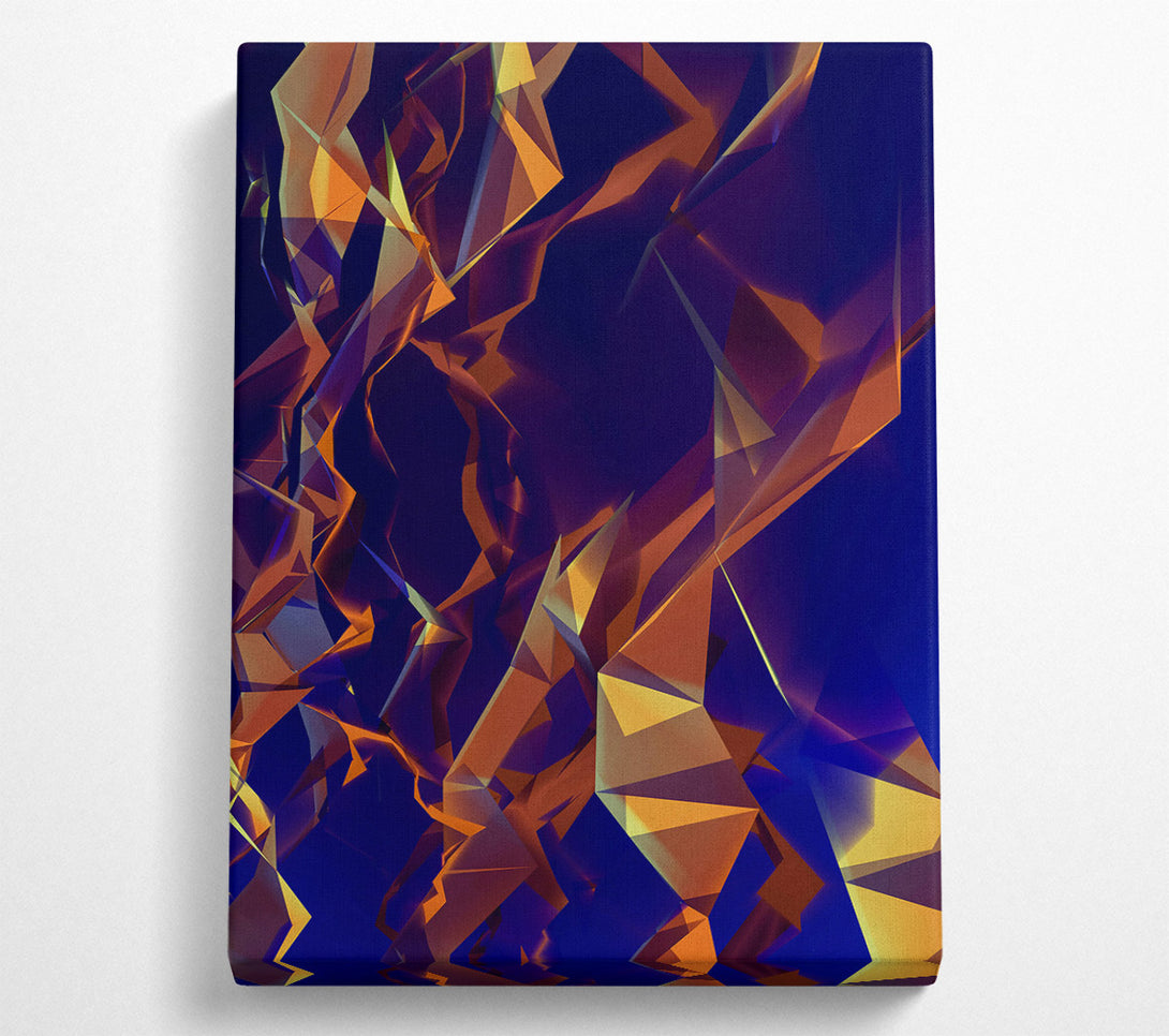  A Canvas Print of Amber Abstract Geometry Canvas Wall Art