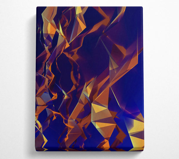  A Canvas Print of Amber Abstract Geometry Canvas Wall Art
