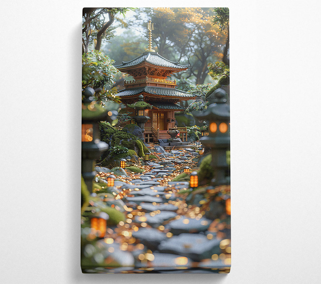  A Canvas Print of Golden Pagoda Path Canvas Art