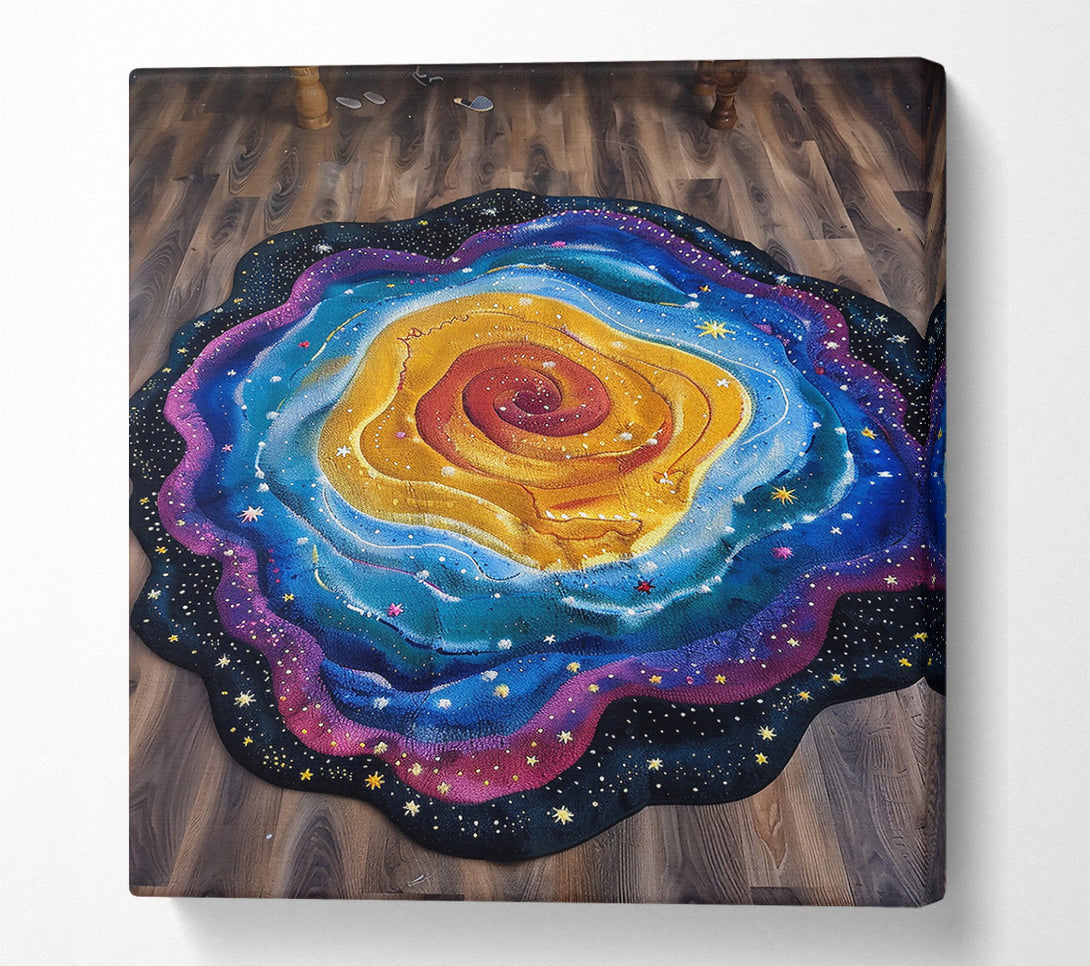  A Canvas Print of Golden Galaxy Dream Canvas Wall Art