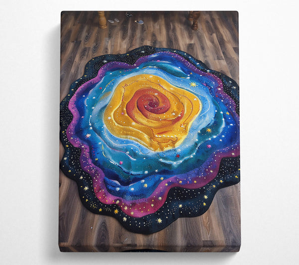  A Canvas Print of Golden Galaxy Dream Canvas Wall Art