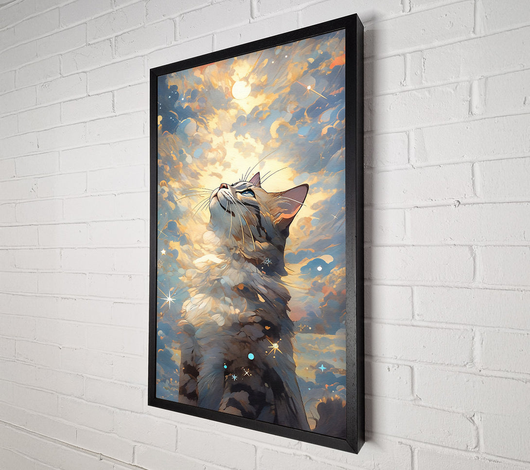  A Canvas Print of Golden Feline Dreams Canvas Art