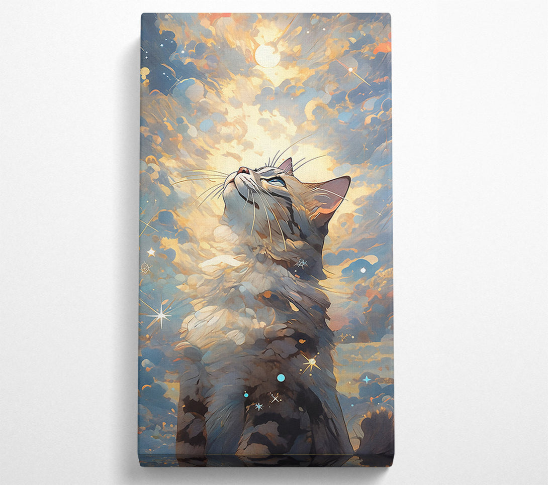  A Canvas Print of Golden Feline Dreams Canvas Art