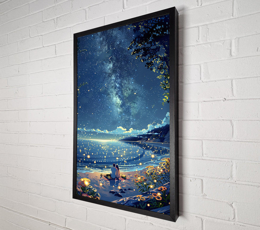  A Canvas Print of Blue Night Embrace Canvas Art