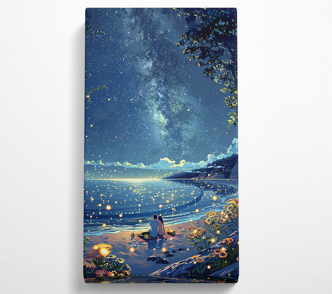  A Canvas Print of Blue Night Embrace Canvas Art