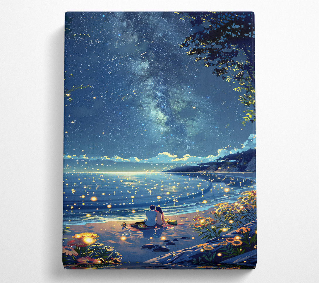  A Canvas Print of Blue Night Embrace Canvas Art