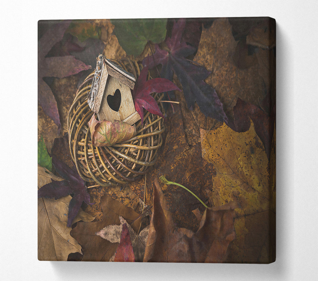  A Canvas Print of Autumn'S Rusty Heart Canvas Print