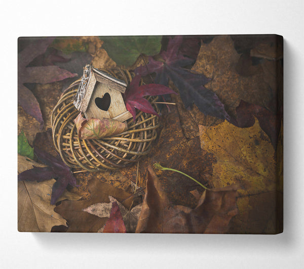  A Canvas Print of Autumn'S Rusty Heart Canvas Print