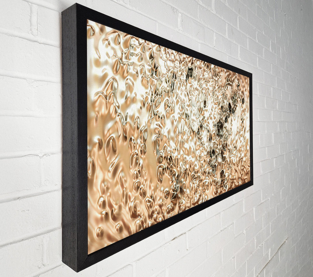  A Canvas Print of Golden Liquid Flow Canvas Wall Art