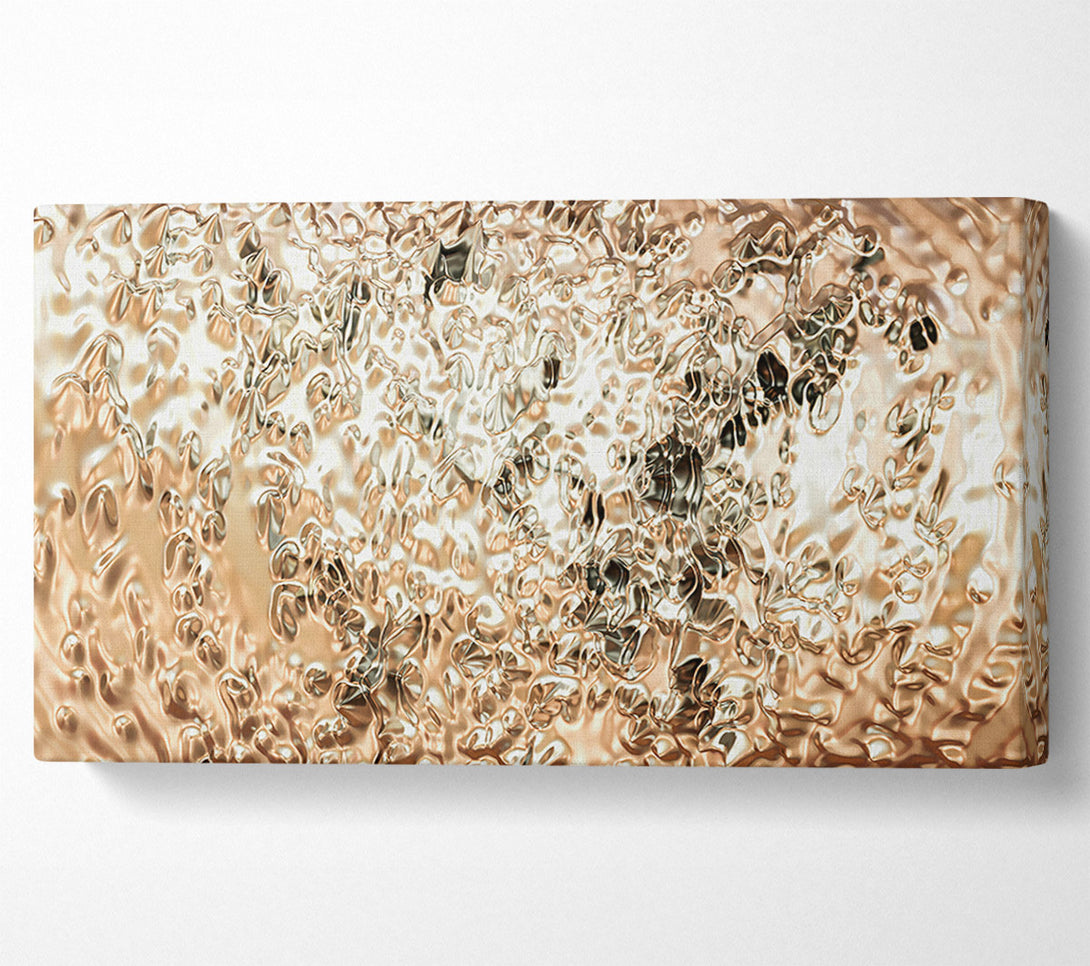  A Canvas Print of Golden Liquid Flow Canvas Wall Art