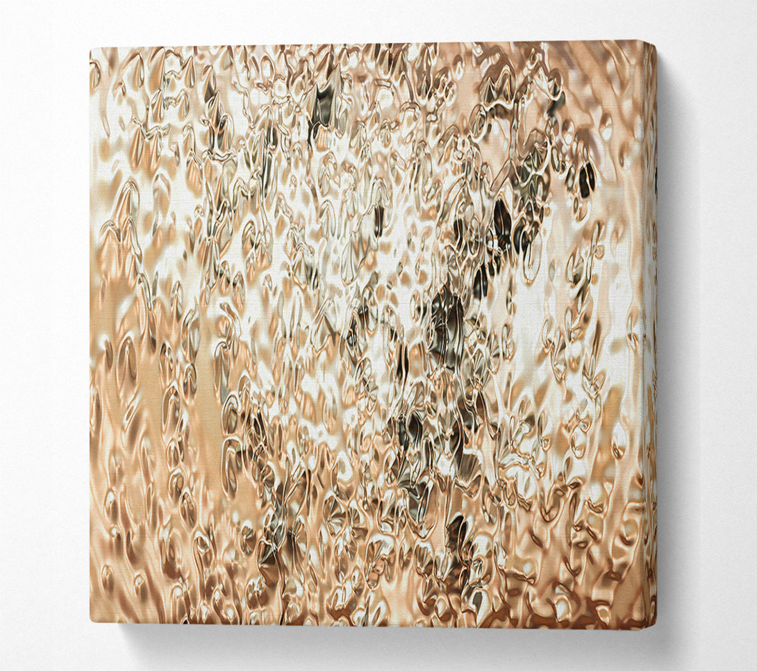  A Canvas Print of Golden Liquid Flow Canvas Wall Art