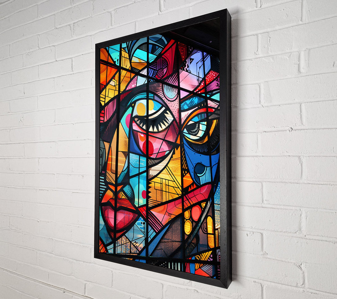  A Canvas Print of Stained Glass Gaze Canvas Art