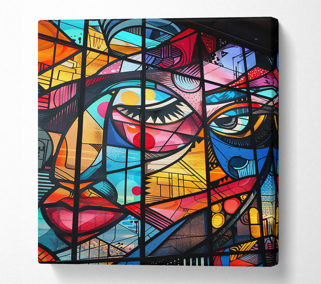  A Canvas Print of Stained Glass Gaze Canvas Art