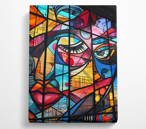  A Canvas Print of Stained Glass Gaze Canvas Art
