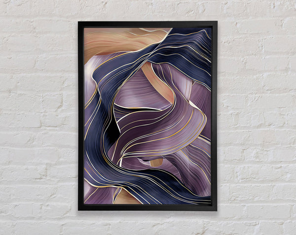 Gold Ribbons Framed Print
