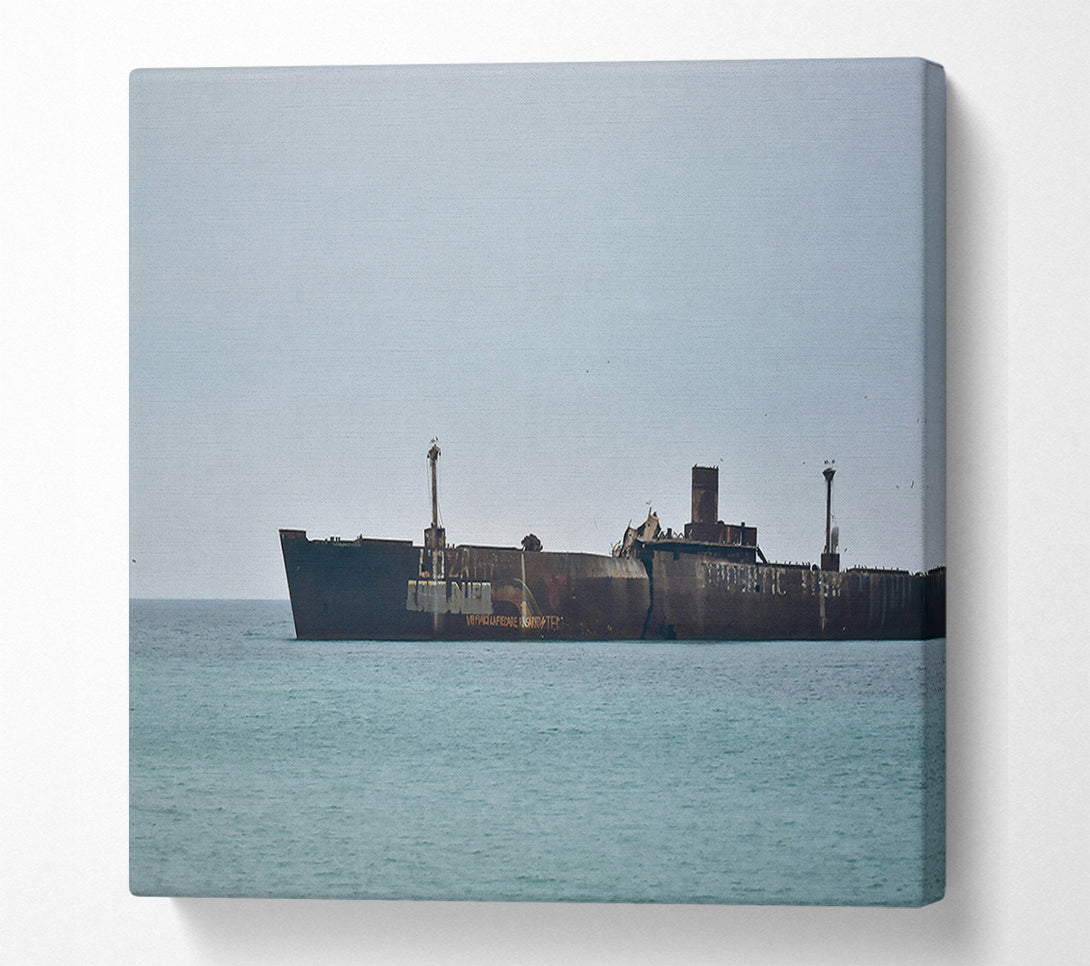  A Canvas Print of Teal Ghost Ship Canvas Art