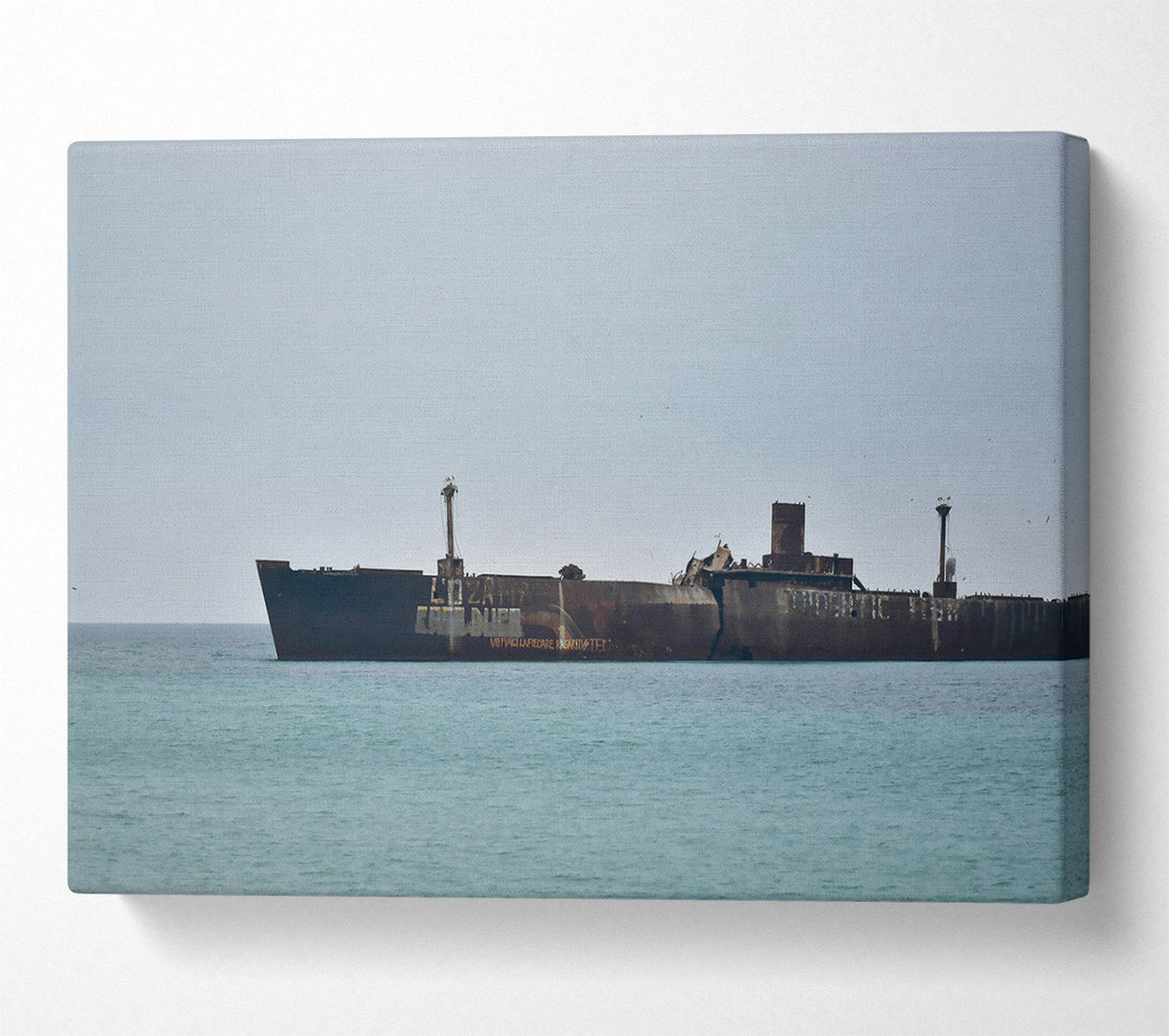 A Canvas Print of Teal Ghost Ship Canvas Art