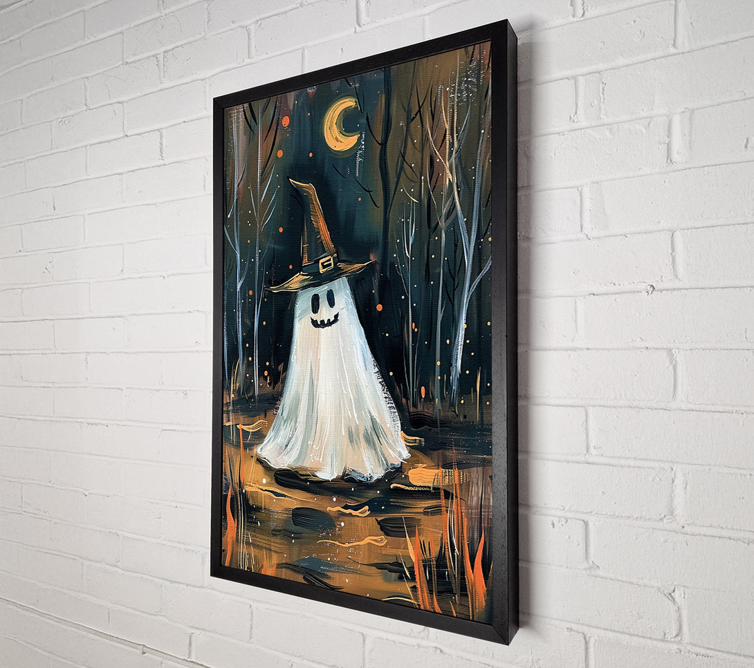  A Canvas Print of Golden Moon Ghost Canvas Wall Art
