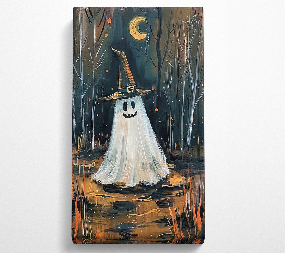  A Canvas Print of Golden Moon Ghost Canvas Wall Art